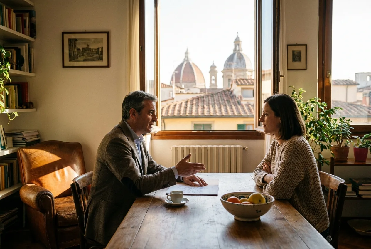 Chiavi di casa sul tavolo come simbolo del rilascio dell’immobile dopo il divorzio