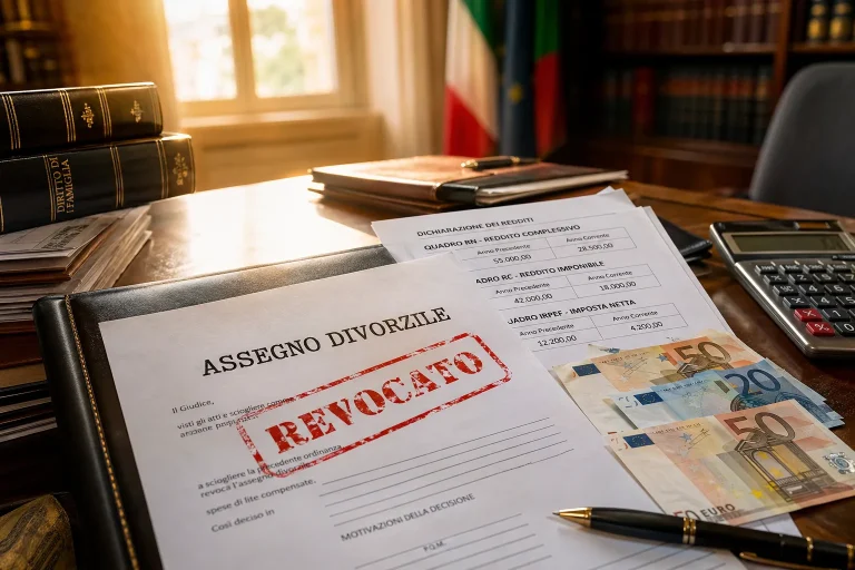Revoca dell’assegno divorzile per peggioramento reddituale: quando è possibile e quale prova serve