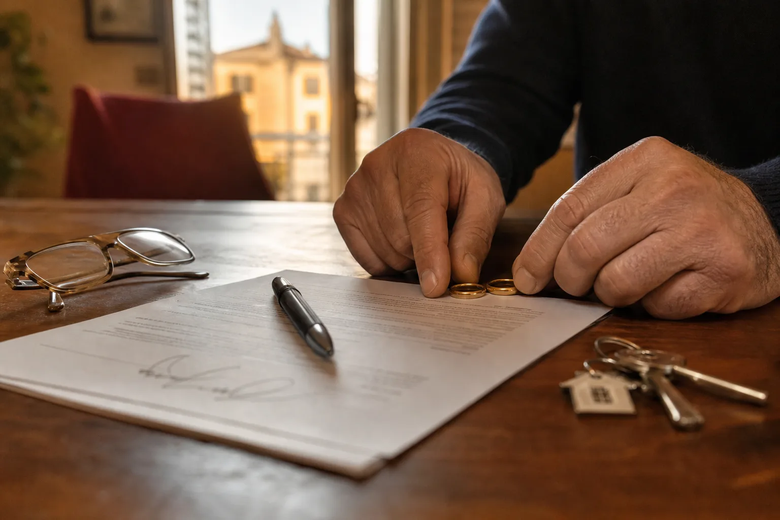 Coppia over 60 che affronta la fine del matrimonio
