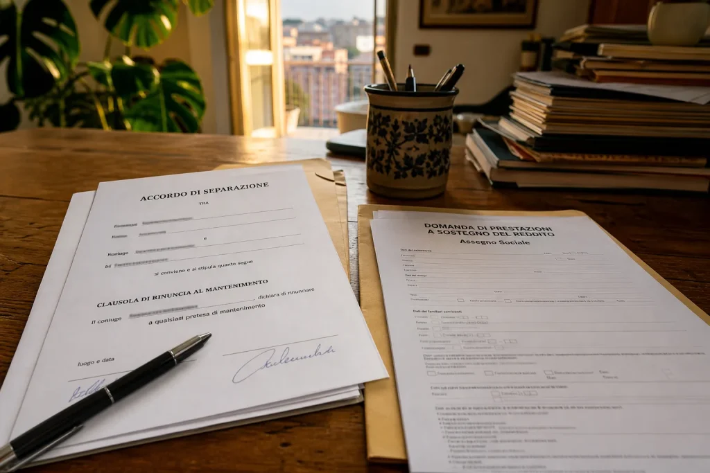 Rinuncia al mantenimento e assegno sociale: per la Cassazione conta il bisogno effettivo