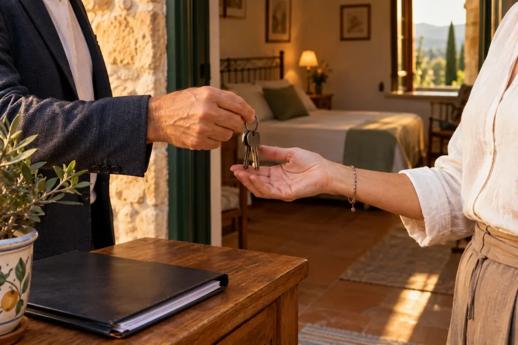 Consegna delle chiavi di un immobile destinato a bed and breakfast